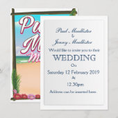 Invitation Punta Mita, affiche de voyage de plage au Mexique (Devant / Derrière)