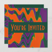 Invitation puple orange super (Devant / Derrière)