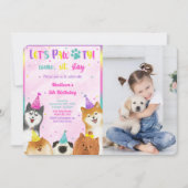 Invitation Puppy Anniversaire de la photo (Devant)