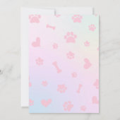 Invitation Puppy laisse Pawty Anniversaire Fille 10e Annivers (Dos)