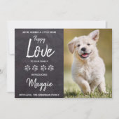 Invitation Puppy Love New Pet Chien Chien Chien Puppy Douche (Devant)