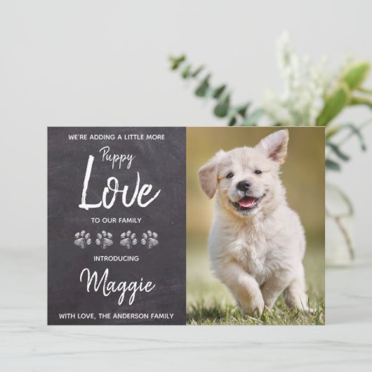 Invitation Puppy Love New Pet Chien Chien Chien Puppy Douche (Debout devant)