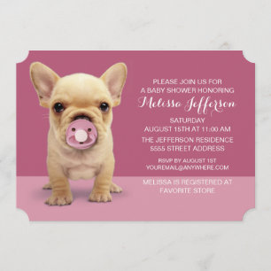 Invitation Puppy mou avec pacificateur