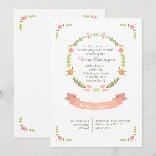 Invitation Pure Celebration (Devant / Derrière)