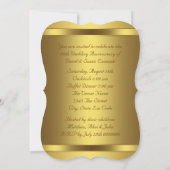 Invitation Pure Gold 50e fête du Mariage (Dos)