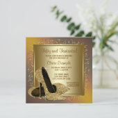 Invitation Pure Gold High Talons femmes fête d'anniversaire (Debout devant)