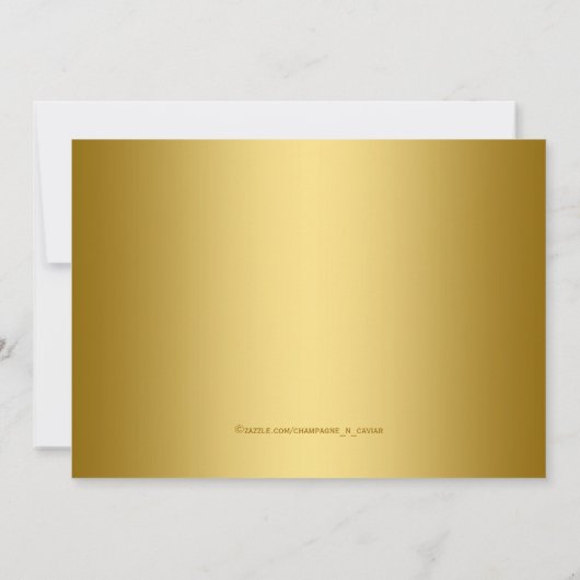 Invitation Pure Gold Ticket 50e fête d'anniversaire (Dos)