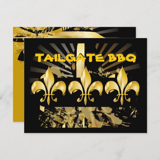 Invitation Pure or fleur de Lis (Devant / Derrière)