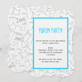 Invitation Purim (Devant / Derrière)