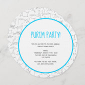Invitation Purim (Devant / Derrière)