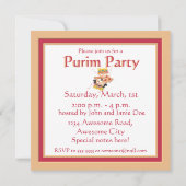 Invitation Purim Mask et Cookies (Dos)