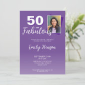 Invitation Purple 50 et Fabulous 50th Birthday Party (Debout devant)