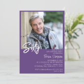 Invitation Purple 60e anniversaire Photo (Debout devant)