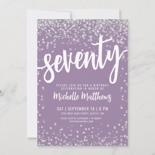 Invitation Purple 70e anniversaire (Devant)