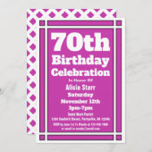 Invitation Purple 70e anniversaire (Devant / Derrière)
