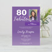 Invitation Purple 80 et fabuleux 80e anniversaire de la fête (Debout devant)
