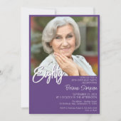Invitation Purple 80e anniversaire Photo (Devant)