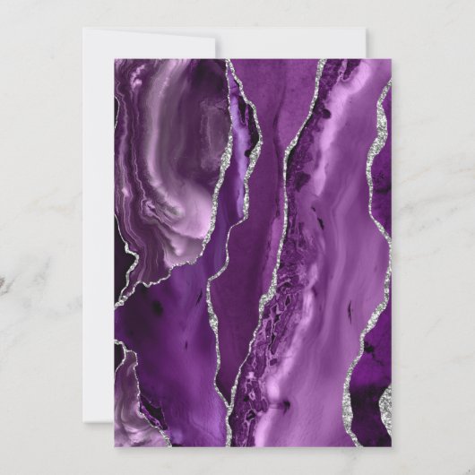 Invitation Purple Agate Silver 25th Anniversary (Dos)