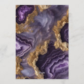 Invitation Purple Amethyst & Gold Agate Geode Ornate Wedding (Dos)