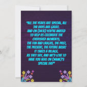 Invitation Purple and Blue Neon Glowing Birthday Party (Dos)