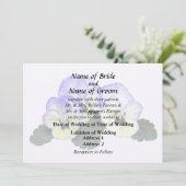 Invitation Purple and Cream Pansies (Debout devant)