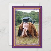 Invitation Purple and Gold Photo Graduation Party (Dos)