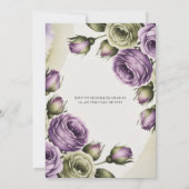 Invitation Purple and Sage Green Roses Engagement Party (Dos)