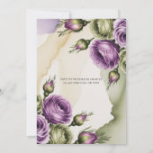 Invitation Purple and Sage Green Roses Painted Couples Shower (Dos)