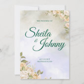 Invitation Purple and Sage Pastel Elegance Wedding  (Devant)