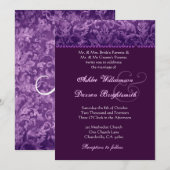 Invitation Purple and White Grunge Mariage damassé Ver 001 (Devant / Derrière)