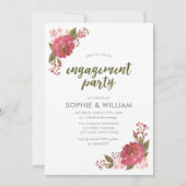 Invitation Purple Aquarelle Florale (Devant)