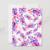 Invitation Purple Aquarelle Florale 90e Anniversaire Programm (Dos)