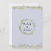 Invitation Purple Aquarelle Florale Douche nuptiale Invitatio (Dos)