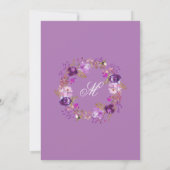 Invitation Purple Aquarelle Florale Moderne Graduation Party (Dos)