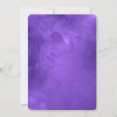 Invitation Purple Aquarelle Peony Fleurs Couples Douche Inv (Dos)
