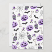 Invitation Purple Baby brasse le Baby shower d'Halloween (Dos)