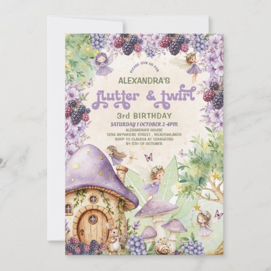 Invitation Purple Berry Fbattage & Twirl Fairy 3e anniversair (Devant)