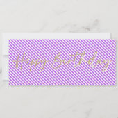 Invitation Purple Birthday Driving Lessons Gift Voucher Card (Dos)