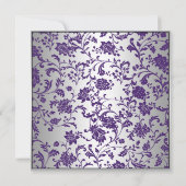 Invitation Purple Black Damask Photo Sweet 16 Party (Dos)