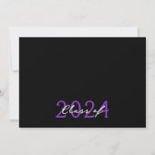 Invitation Purple & Black Film Unique 6 Diplôme Photo (Dos)