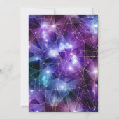 Invitation Purple & Bleu Minuit Cristal Galaxy Sweet 16 (Dos)