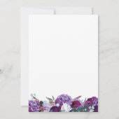 Invitation Purple Bloom Vert géométrique Mariage moderne (Dos)