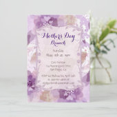 Invitation Purple Blossoms Fête des Mères Brunch (Debout devant)