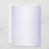 Invitation Purple Blue Pink Floral Glitter Bridal Shower (Dos)