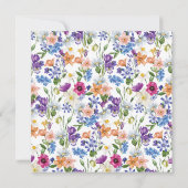 Invitation Purple Blue Rose Floral Brunch & Bubbly Douche (Dos)