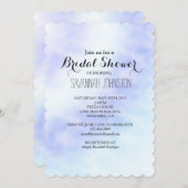 Invitation Purple Blue Tie teinture douche nuptiale Invitatio (Devant / Derrière)