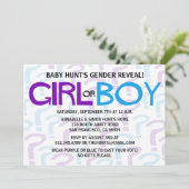 Invitation Purple & Blue Typography (Debout devant)