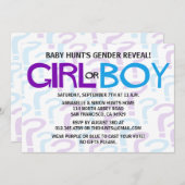 Invitation Purple & Blue Typography (Devant / Derrière)