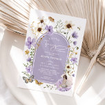 Invitation Purple Boho Fairy Fleur sauvage Baby shower fille<br><div class="desc">Le design présente un étalage complexe de fleurs de boho, soigneusement garnies dans des tons doux et muets. Chaque fleur délicate saisit l'essence de la beauté naturelle et de la tranquillité, symbolisant l'amour et l'anticipation qui accompagnent l'accueil d'un petit précieux dans le monde. Au coeur de ce pays merveilleux fleuri,...</div>