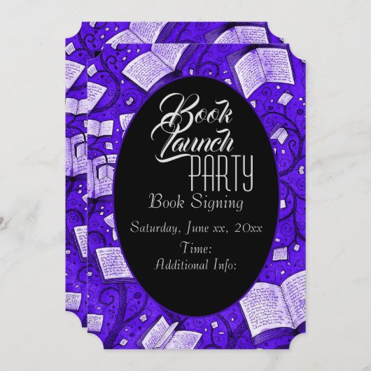 Invitation Purple Book Launch Party (Devant / Derrière)